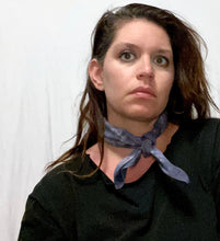 Load image into Gallery viewer, Violet Snakeskin Shibori Tie Dye Bandana