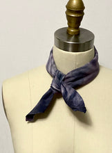 Load image into Gallery viewer, Violet Snakeskin Shibori Tie Dye Bandana