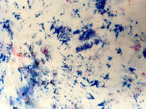 Confetti Blues Ice Dye Silk Scarf