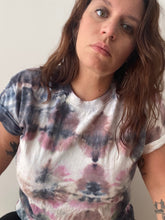 Load image into Gallery viewer, Pink Black Shibori Tie Dye Tee
