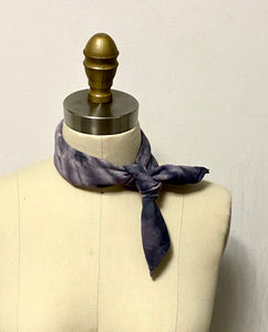 Violet Snakeskin Shibori Tie Dye Bandana