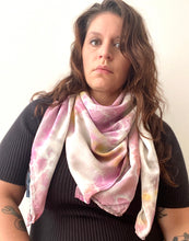 Load image into Gallery viewer, Stormy Pink Silk Scarf
