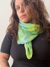 Load image into Gallery viewer, Tropics Ice Dye Silk Chiffon Oversized Scarf
