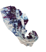 Load image into Gallery viewer, Iced Hyacinth Raw Silk Scarf
